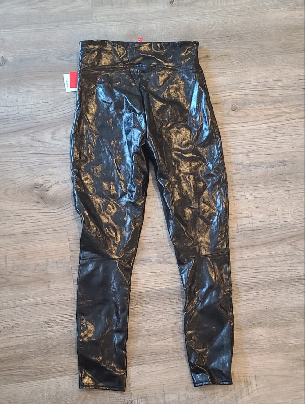 NWT Spanx High-Waist Black Faux Leather Leggings, Small - Picture 4 of 12